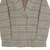ALEXON Womens Blazer Jacket Brown Wool 90s Check M