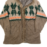 Womens Jacket Brown Wool Hooded L