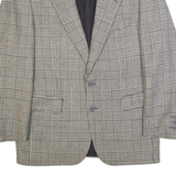 RENATO CAVALLI Mens Blazer Jacket Black Wool Check M