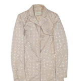 KAREN MILLEN Womens Jacket Beige Geometric UK 8