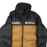 KARL KANI Mens Puffer Jacket Black Colourblock S