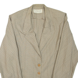 Womens Blazer Jacket Beige Wool XL