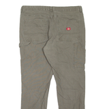 DICKIES Carpenter Workwear Womens Jeans Green Slim Tapered W36 L31
