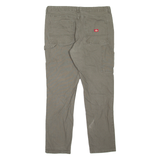 DICKIES Carpenter Workwear Womens Jeans Green Slim Tapered W36 L31