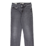 LEVI'S Low Pitch BIG E Womens Jeans Grey Slim Straight Stone Wash W24 L31