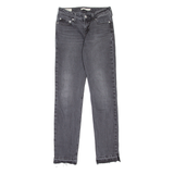 LEVI'S Low Pitch BIG E Womens Jeans Grey Slim Straight Stone Wash W24 L31