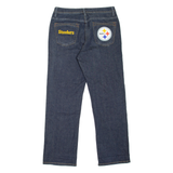 NFL Pro Line Pittsburgh Steelers Mens Jeans Blue Regular Straight W33 L30