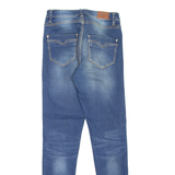 DIESEL High Waist Womens Jeans Blue Slim Skinny Stone Wash W27 L30