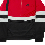 NIKE Mens Pullover Jacket Red Colourblock XL