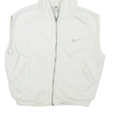NIKE Womens Track Gilet White Hooded L