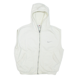 NIKE Womens Track Gilet White Hooded L