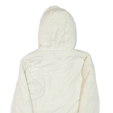 JUICY COUTURE Womens Puffer Jacket Cream Hooded S