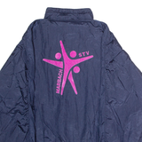 HUMMEL STV Marbach Mens Shell Jacket Blue Nylon 90s Colourblock L
