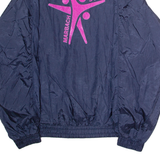 HUMMEL STV Marbach Mens Shell Jacket Blue Nylon 90s Colourblock L