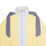 RODEO Mens Windbreaker Jacket Yellow 90s Colourblock L