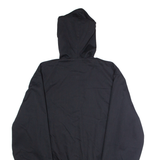 HOODED KING GEORGE Mens Lined Jacket Black Twill Hooded XL