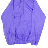 Mens Anorak Jacket Purple Nylon 90s Hooded ONE SIZE