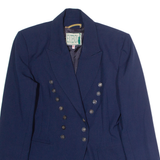 EXTENZO Womens Blazer Jacket Blue 90s UK 12