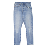 LEVI'S 501S Jeans Distressed Womens Blue Skinny Straight Stone Wash W27 L27
