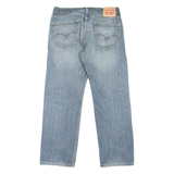 LEVI'S 505 Jeans Mens Blue Regular Straight Stone Wash W34 L29