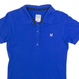 CREW CLOTHING Womens Polo Shirt Blue UK 10