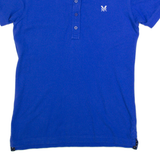 CREW CLOTHING Womens Polo Shirt Blue UK 10