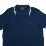 PIERRE CARDIN Mens Polo Shirt Blue 2XL