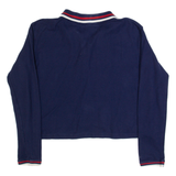 FILA Womens Polo Shirt Blue Long Sleeve M