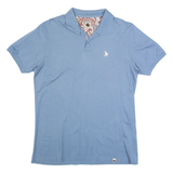 PRETTY GREEN Mens Polo Shirt Blue S