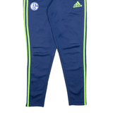 ADIDAS FC Schalke 04 Mens Track Pants Blue Tapered S W26 L30