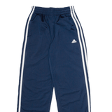 ADIDAS Boys Track Pants Blue Straight L W24 L30