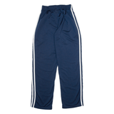 ADIDAS Boys Track Pants Blue Straight L W24 L30