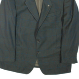 Mens Blazer Jacket Green Check L