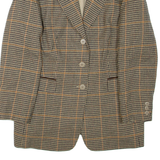 CANADA Womens Blazer Jacket Brown Houndstooth L
