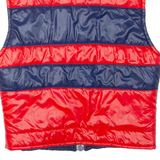 Mens Gilet Red Striped M