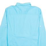 TOMMY HILFIGER Womens Plain Shirt Blue Long Sleeve L