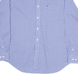 NAUTICA Mens Shirt Blue Check Long Sleeve L