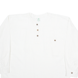 DONATELLA Mens Plain Shirt White Long Sleeve L