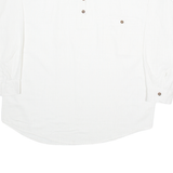 DONATELLA Mens Plain Shirt White Long Sleeve L
