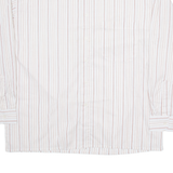 DONNELLY Mens Shirt White Striped Long Sleeve L