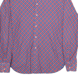 Mens Shirt Red Check Long Sleeve L
