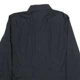TOMMY HILFIGER Mens Plain Shirt Black Long Sleeve M