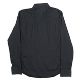 TOMMY HILFIGER Mens Plain Shirt Black Long Sleeve M