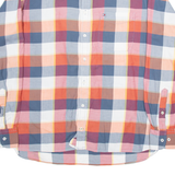 TOMMY HILFIGER Custom Fit Mens Shirt Orange Check Long Sleeve M