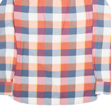 TOMMY HILFIGER Custom Fit Mens Shirt Orange Check Long Sleeve M