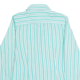 TOMMY HILFIGER Womens Shirt Green Striped Long Sleeve XS
