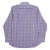 TOMMY HILFIGER Fitted Mens Shirt Purple Check Long Sleeve L