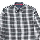 TOMMY HILFIGER Mens Shirt Black Check Long Sleeve XL
