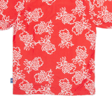 SIMMER STYLE Mens Hawaiian Shirt Red Floral M