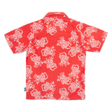 SIMMER STYLE Mens Hawaiian Shirt Red Floral M